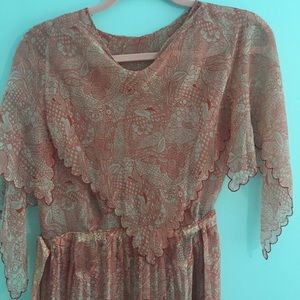 20s-30s deco chiffon abstract print dress